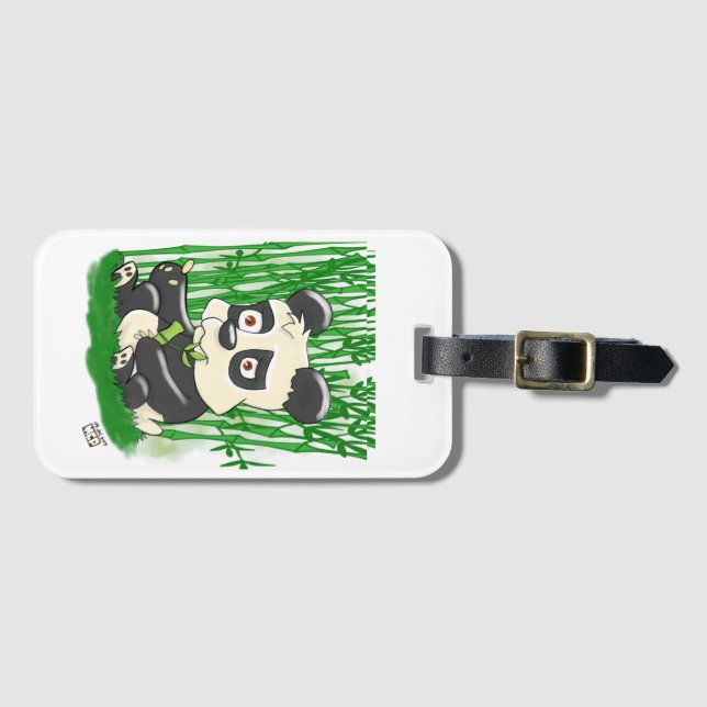 Panda Bear Luggage Tag (Front Horizontal)