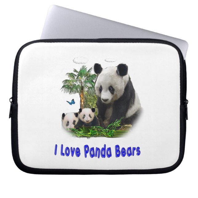 Panda Bear merchandise Laptop Sleeve (Front)
