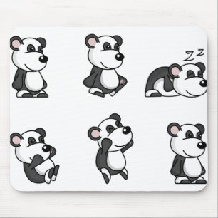 Panda bear mouse pad