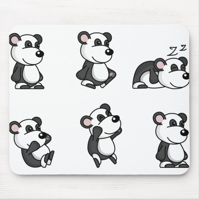 Panda bear mouse pad (Front)