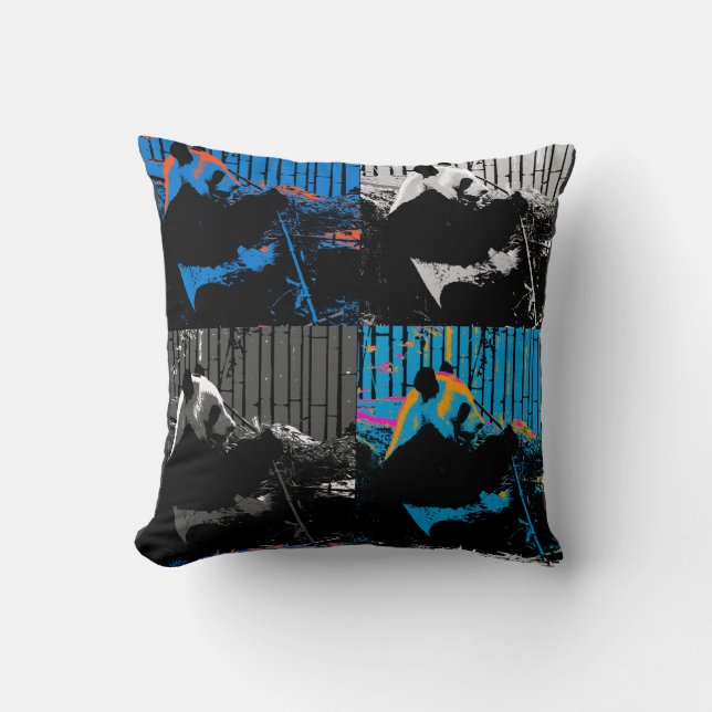 Panda Bear Multi-panel Modern Art Design Cushion (Front)