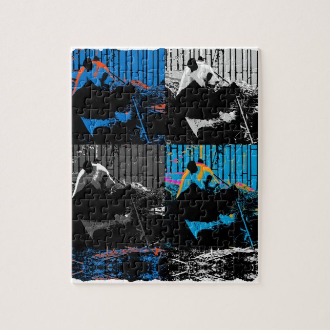 Panda Bear Multi-panel Modern Art Design Jigsaw Puzzle (Vertical)