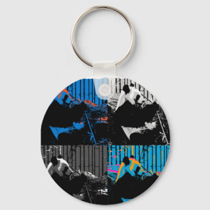 Panda Bear Multi-panel Modern Art Design Key Ring