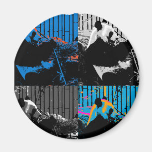 Panda Bear Multi-panel Modern Art Design Magnet