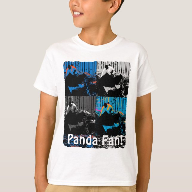 Panda Bear Multi-panel Modern Art Design T-Shirt (Front)