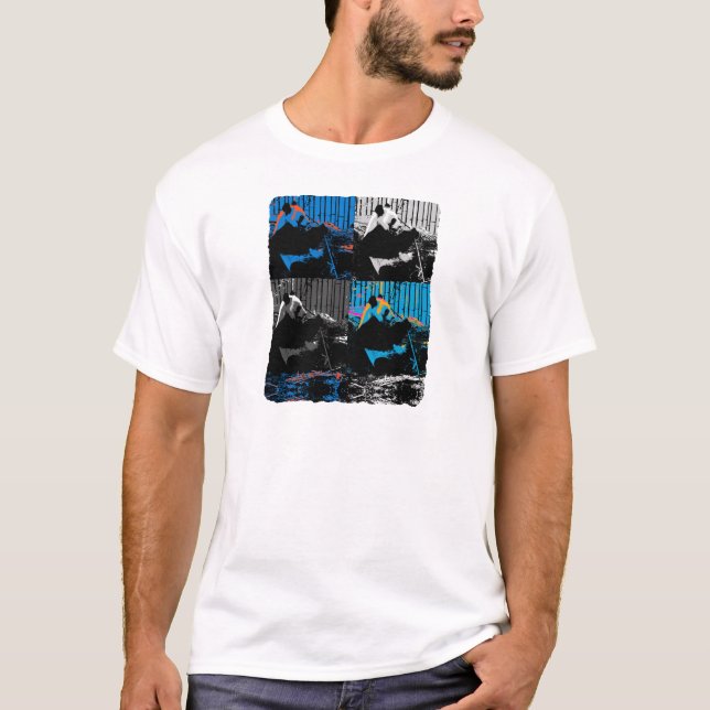 Panda Bear Multi-panel Modern Art Design T-Shirt (Front)