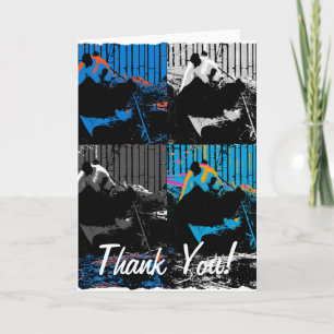 Panda Bear Multi-panel Modern Art Design Thank You Card