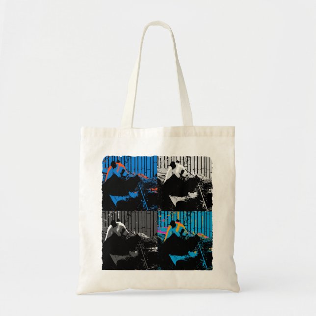 Panda Bear Multi-panel Modern Art Design Tote Bag (Front)