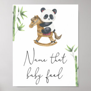Panda bear - Name that baby food Poster