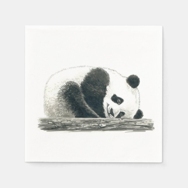 Panda bear napkin (Front)