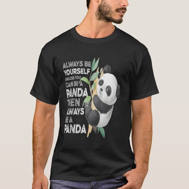 Panda Bear Panda Baseball T-Shirt (Front)