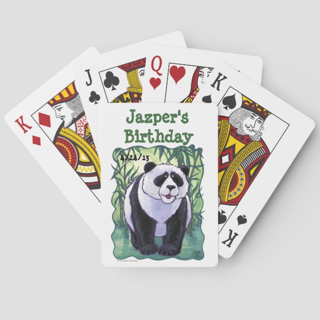 Panda Bear Party Centre Playing Cards (Back)