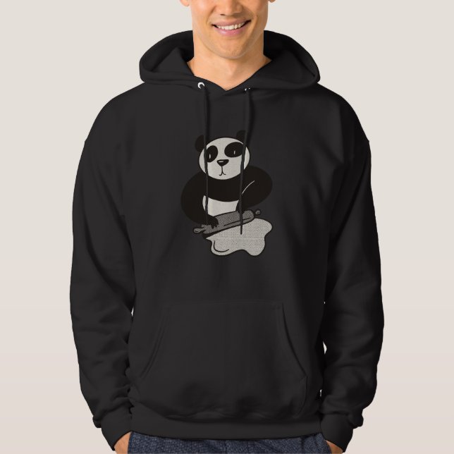 Panda Bear Pastry Bakery Children Pastry Rolling P Hoodie (Front)