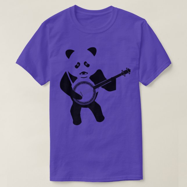 Panda bear playing a banjo Premium  T-Shirt (Design Front)