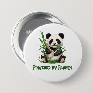 Panda Bear powered by plants 7.5 Cm Round Badge