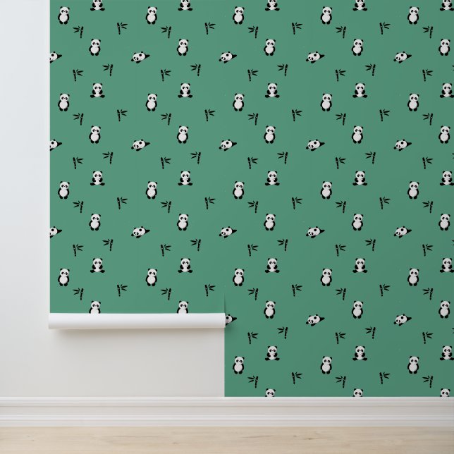 PANDA BEAR PRINT SEAMLESS  WALLPAPER (Application)