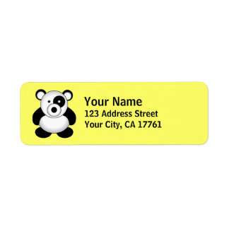 Panda Bear Return Address Labels