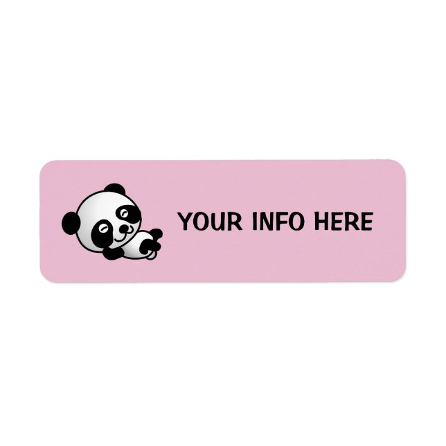 PANDA BEAR RETURN ADDRESS LABELS (Front)