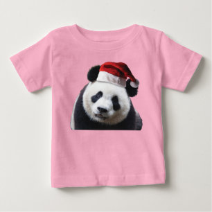 Panda Bear Santa Claus Baby T-Shirt