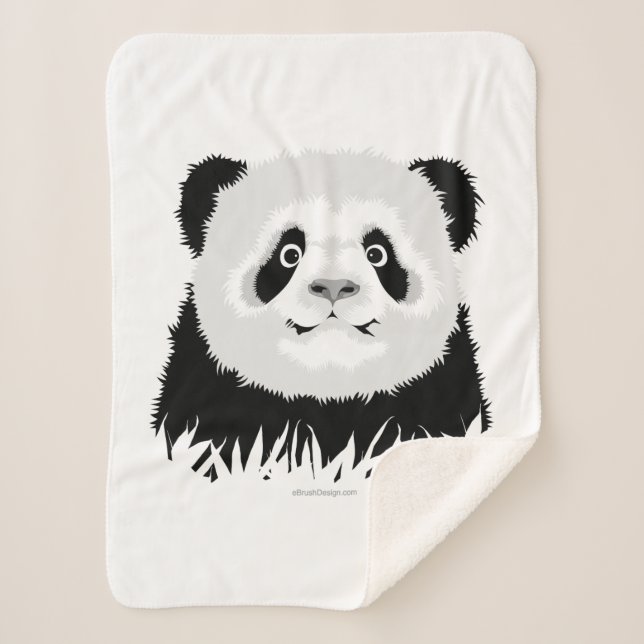 Panda Bear Sherpa Blanket (Front)