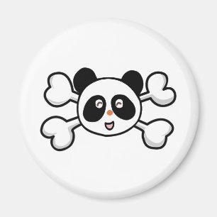 panda bear Skull and Crossbones Magnet