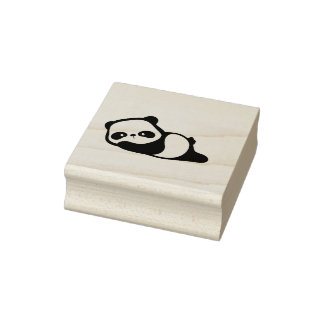 Panda Bear Sleeping Rubber Stamp