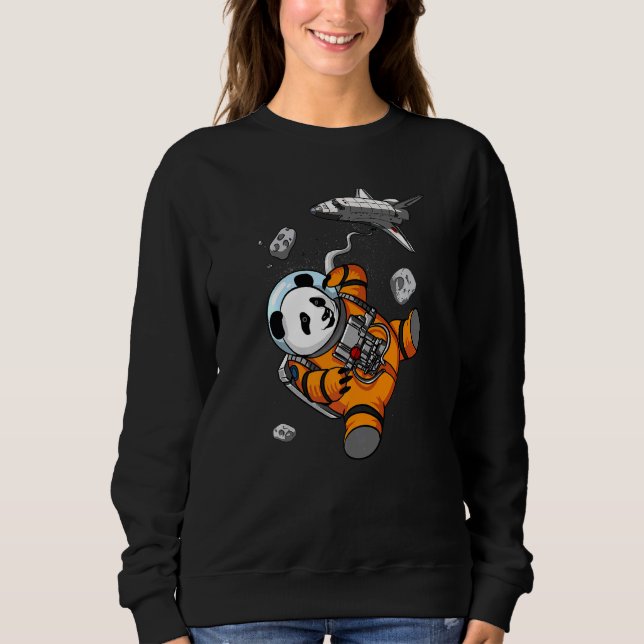 Panda Bear Space Astronaut Animal Kids Girls Boys Sweatshirt (Front)