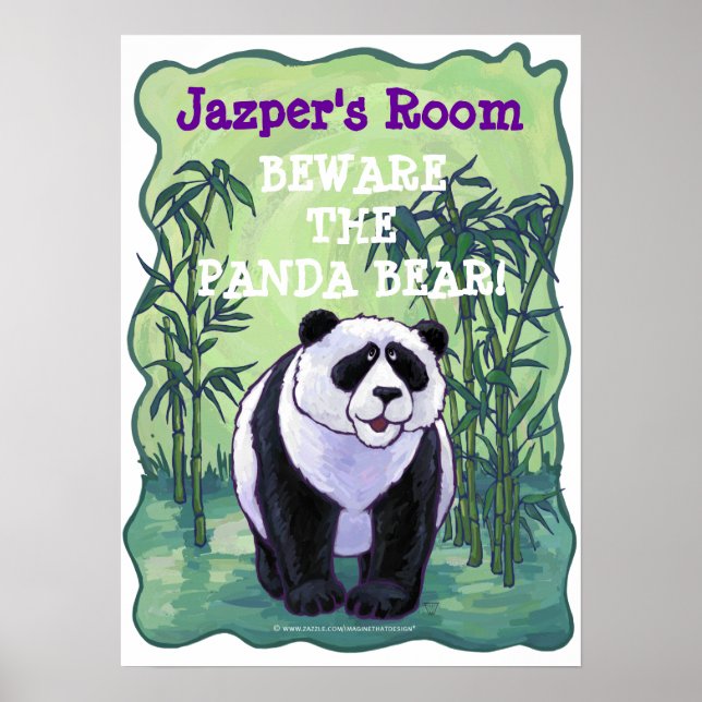 Panda Bear Stationery Poster (Front)