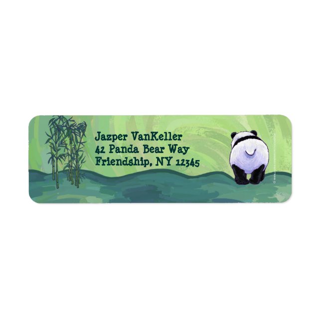 Panda Bear Stationery Return Address Label (Front)