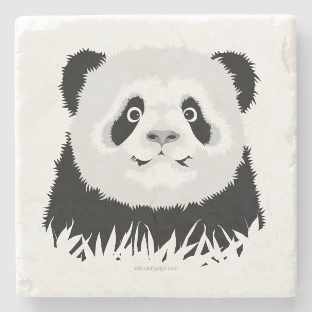 Panda Bear Stone Coaster (Front)