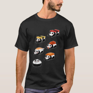 Panda Bear Sushi Sashimi Japanese Food T-Shirt