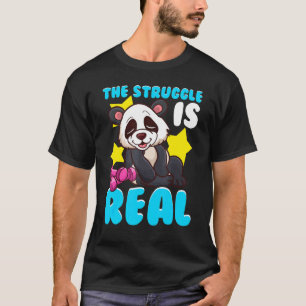 Panda Bear The Struggle Is Real Kids Pandas Boys G T-Shirt