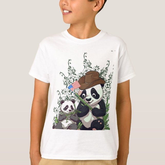 Panda Bear USA  T-Shirt (Front)