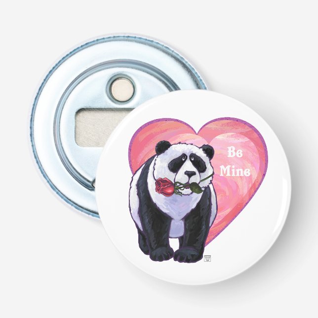 Panda Bear Valentine's Day Bottle Opener (Front)