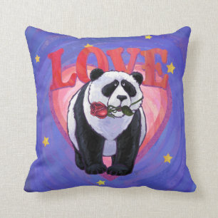 Panda Bear Valentine's Day Cushion