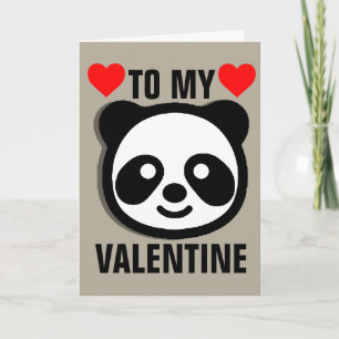 PANDA BEAR VALENTINE'S DAY I LOVE YOU CARDS