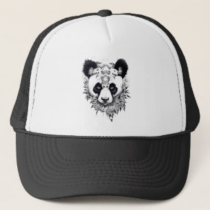 Panda Bear Wild Animal Nature Illustration Art Tat Trucker Hat