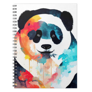 Panda Bear Wild Nature Animal Color Art Painting Notebook