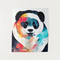 Panda Bear Wild Nature Animal Color Art Painting