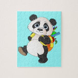 Panda Bear with backpack Jigsaw Puzzle