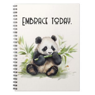Panda Bear With Quote Notebook