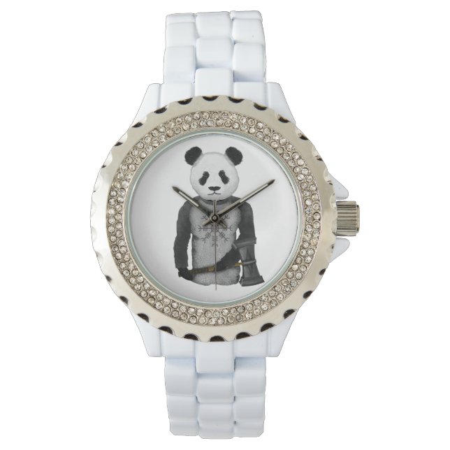 Panda Bear With Viking Hammer Watch (Front)