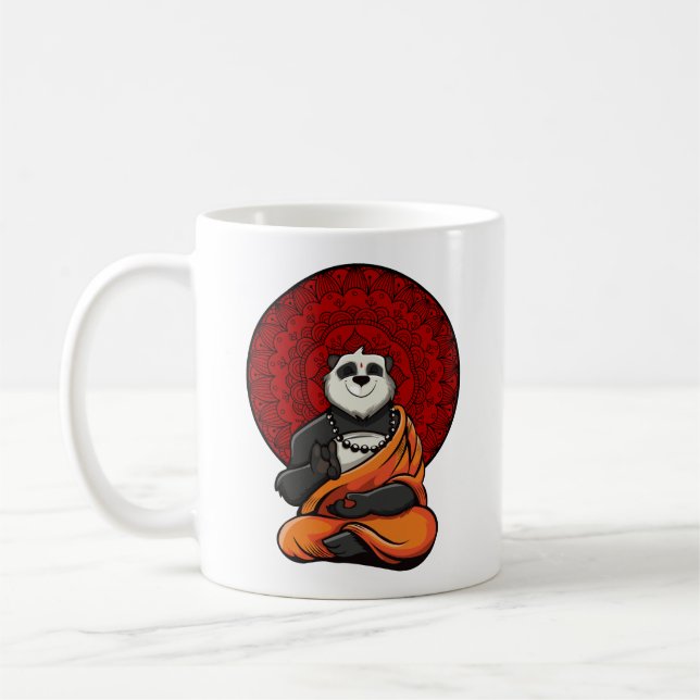Panda Bear Zen Yoga Meditation Buddha Coffee Mug (Left)