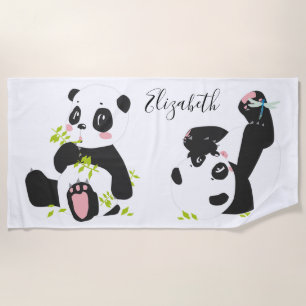 Panda Bears Beach Towel