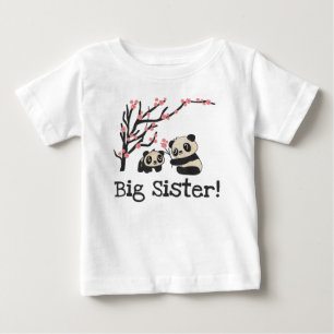 Panda Bears Big Sister Baby T-Shirt