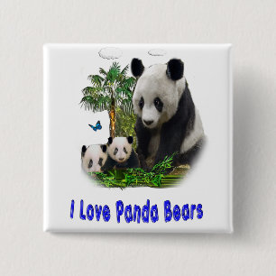 Panda bears Button