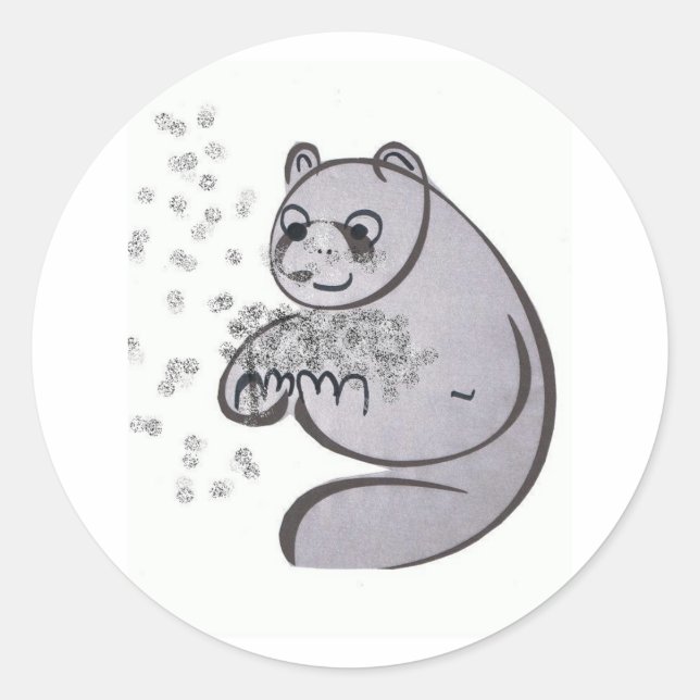 Panda Bears Classic Round Sticker (Front)