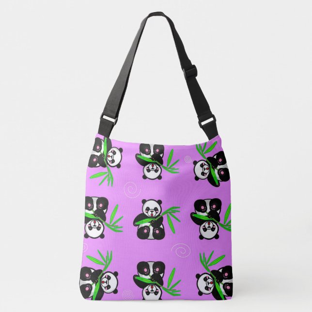 Panda Bears Crossbody Bag (Front)