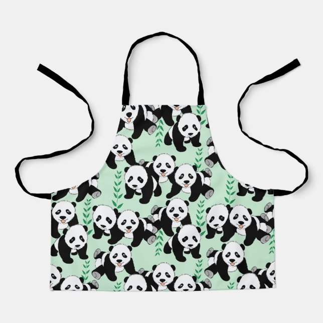 Panda Bears Graphic Apron (Front)
