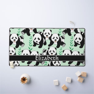 Panda Bears Graphic Pattern to Personalise Desk Mat
